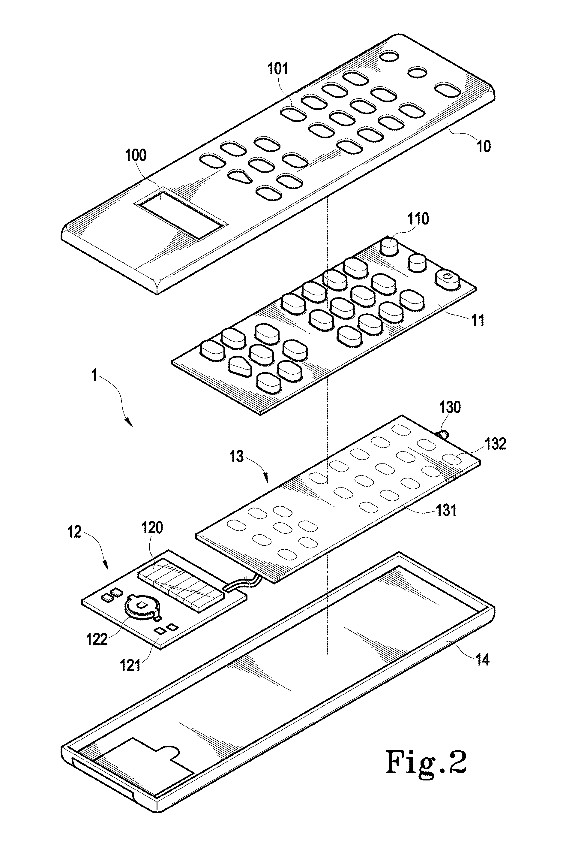 Remote control with solar-powered battery