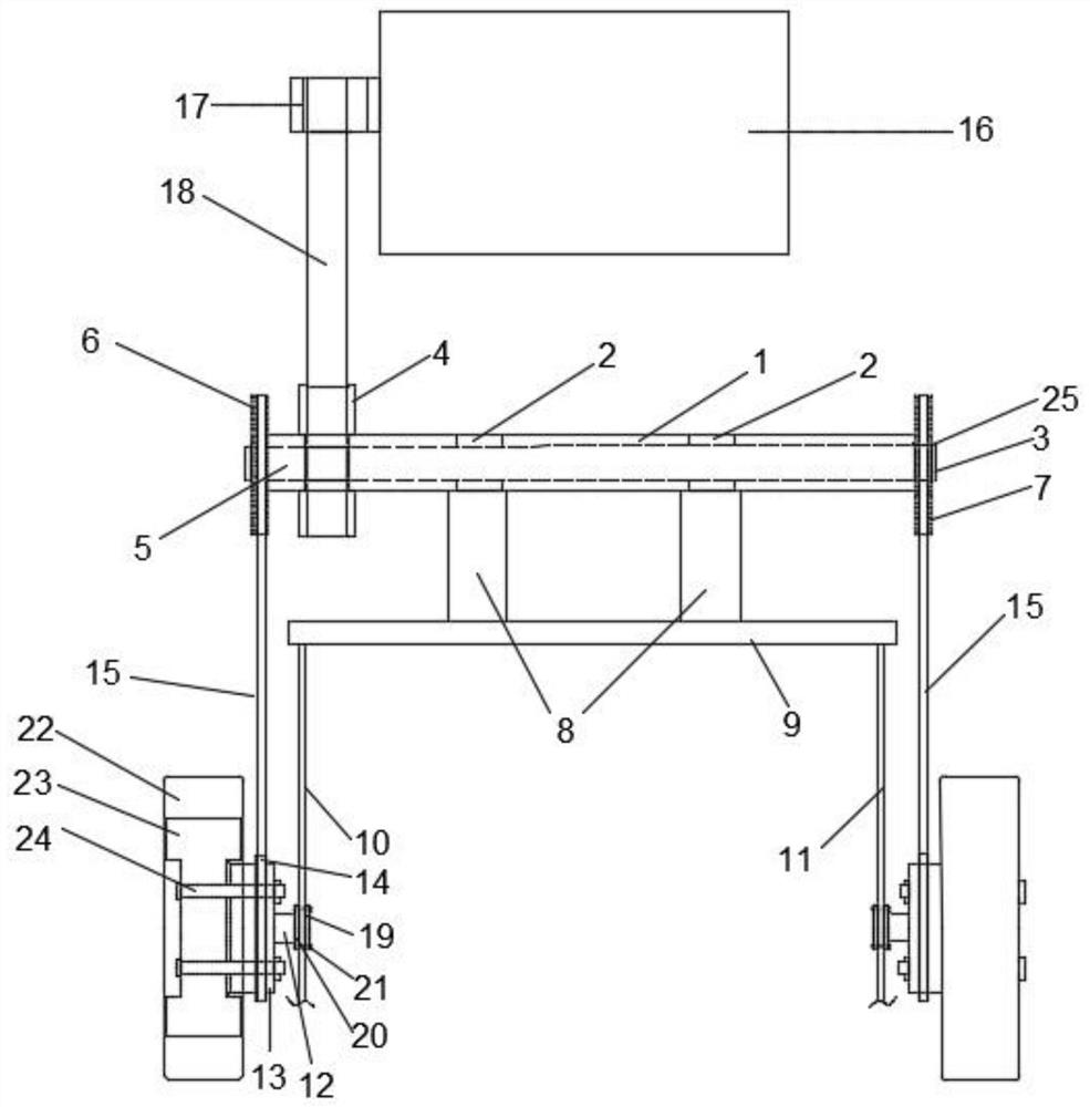 Chain belt transmission vehicle driving device