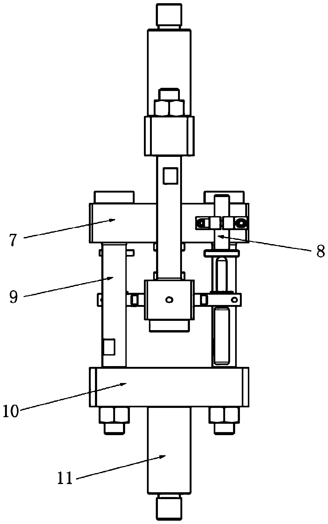 Metal material compression creep testing device and measuring method thereof