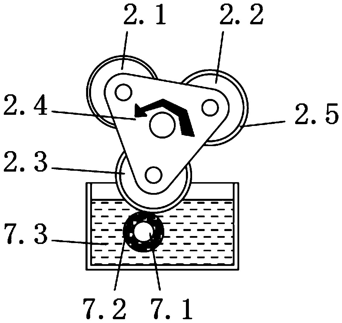 Surface cleaning treatment device for cotton cloth production