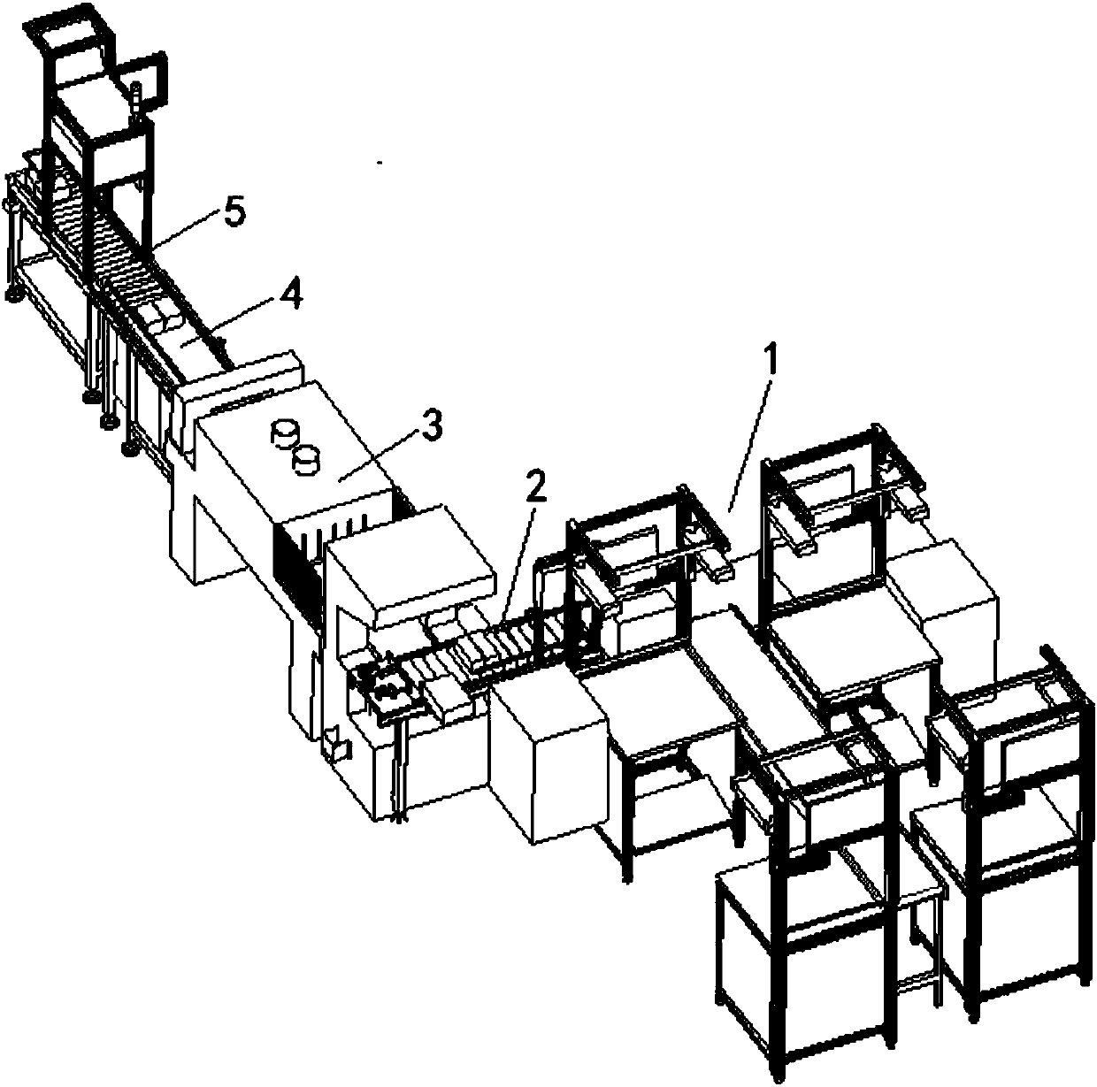 Heat-shrinkable packaging assembly line