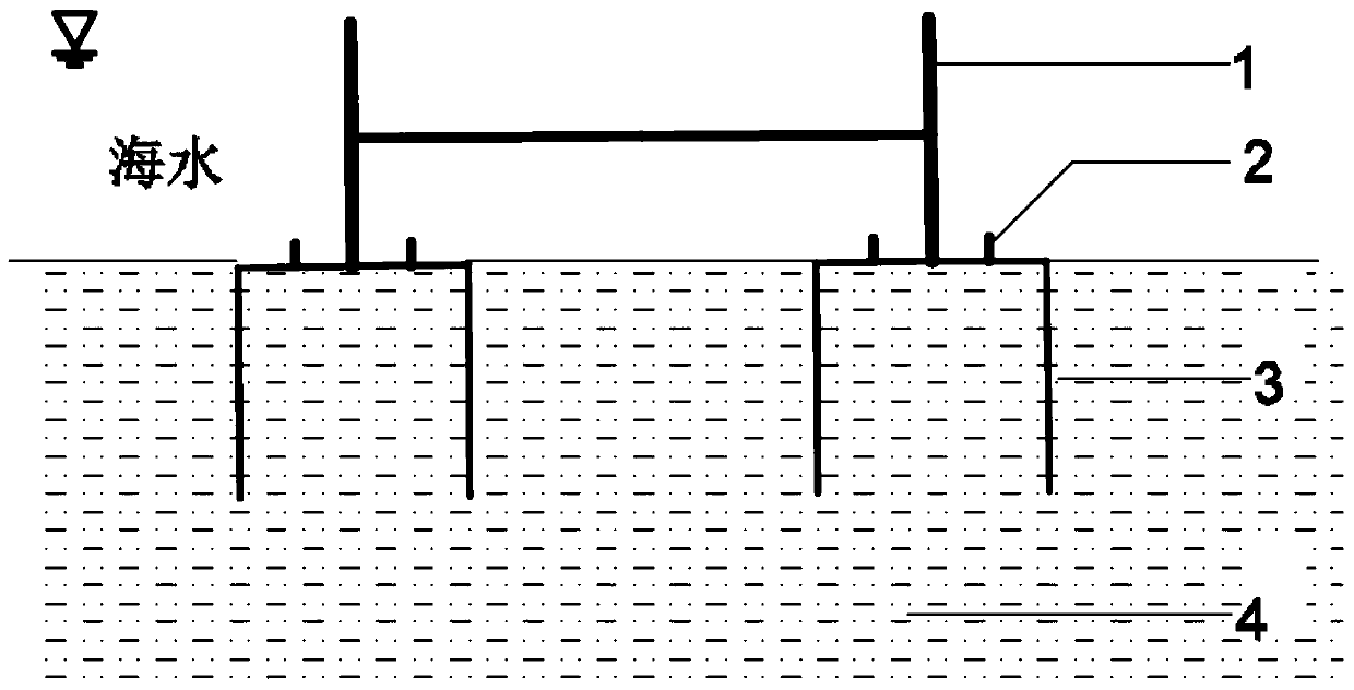 Four-drum fan foundation recovery construction method