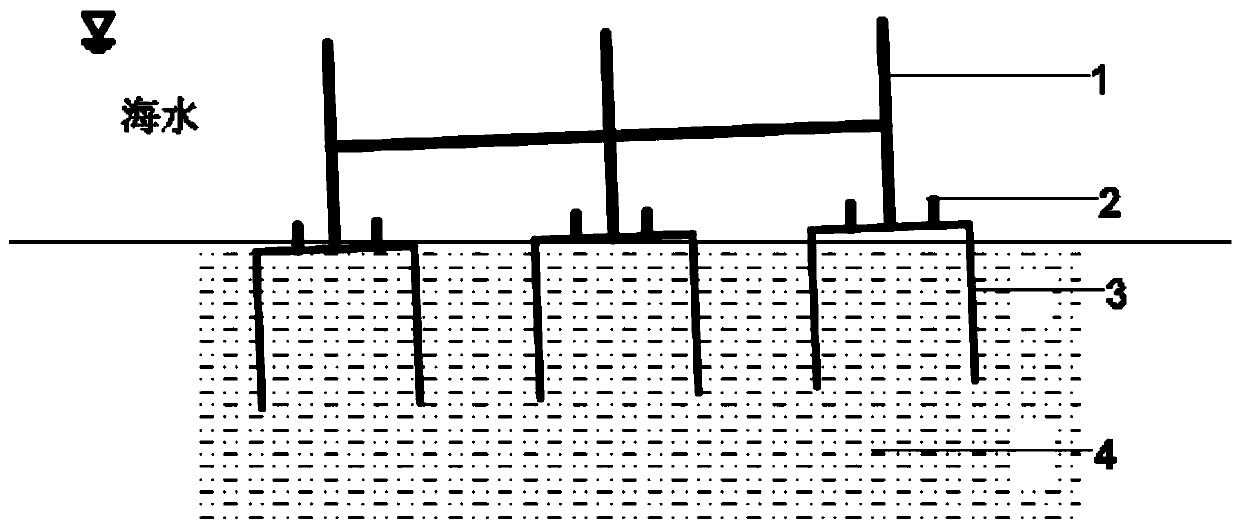 Four-drum fan foundation recovery construction method