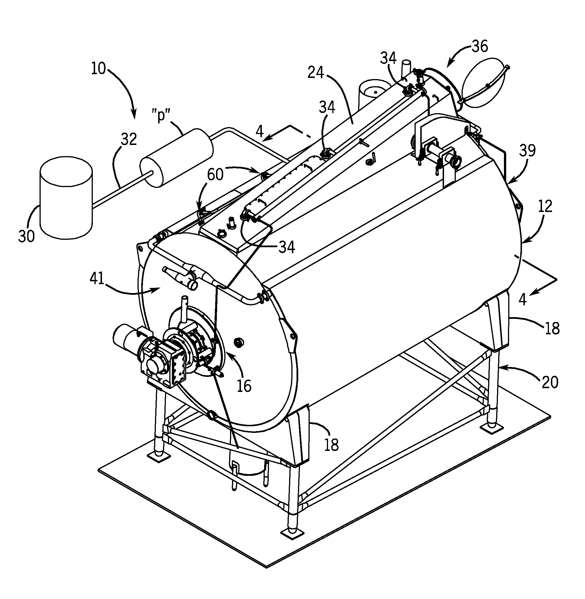 Cheese vat having spaced-apart seal members