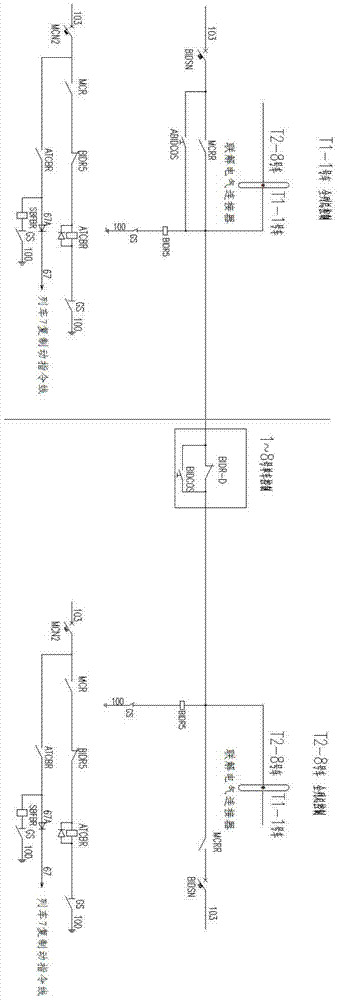 Train automatic braking control circuit based on bogie instability detection device