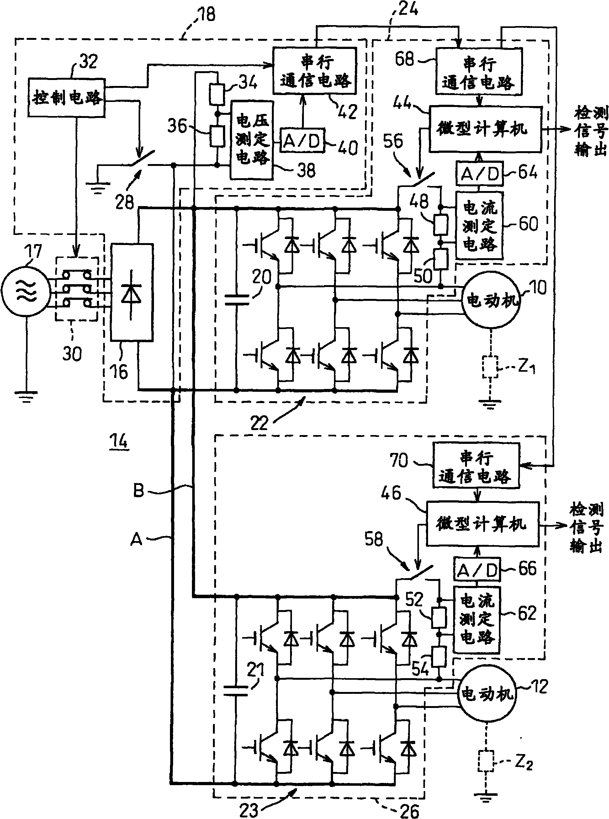 Motor insulation deterioration detection device