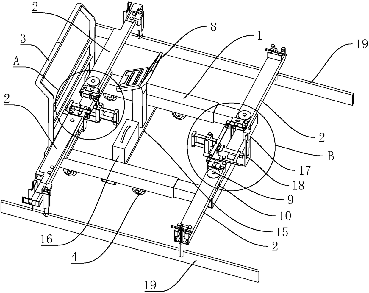 Pavement deflection automatic detection device based on Benkelman beam method