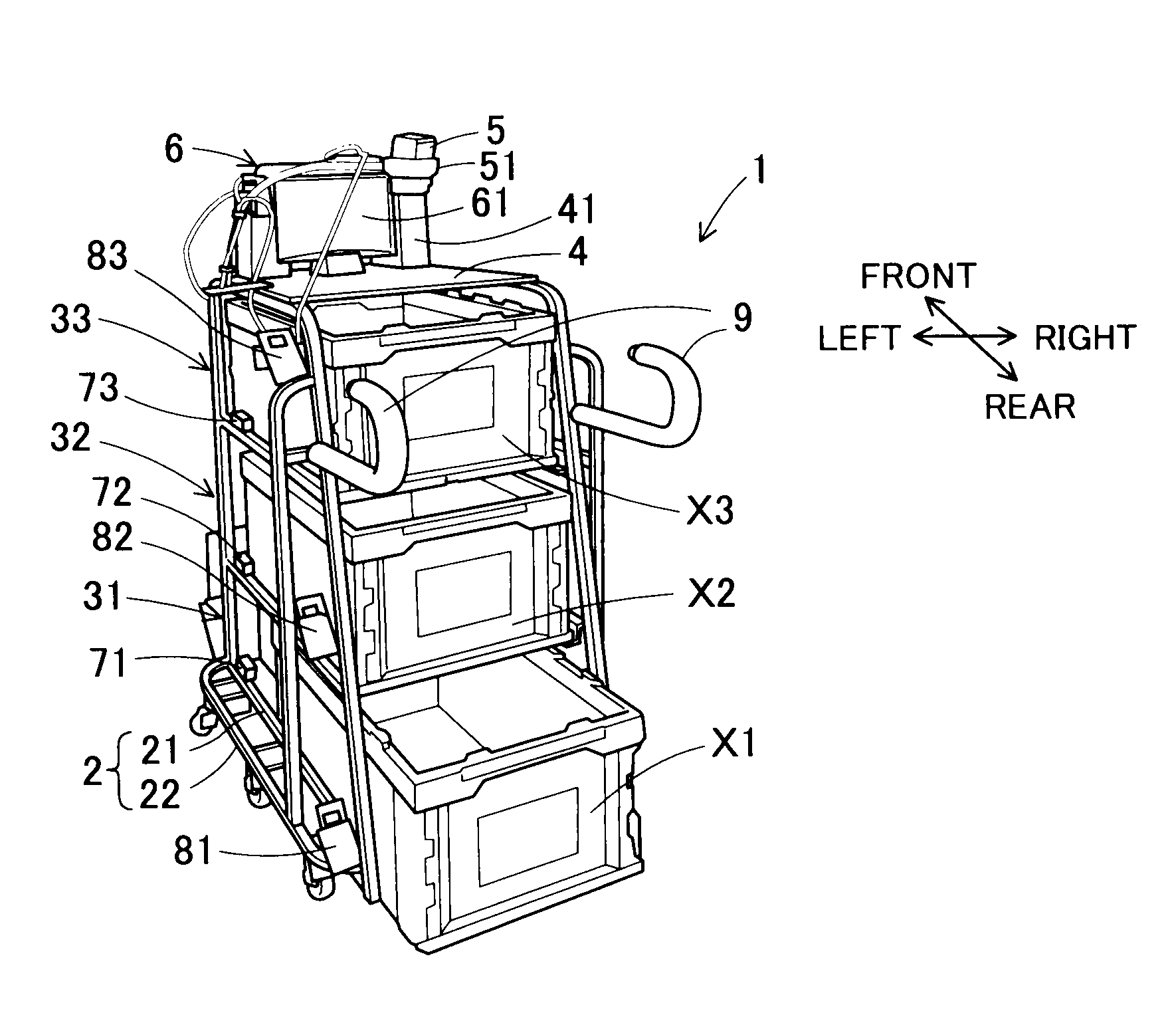 Picking cart and picking system having a determination unit determines whether or not a storage shelf which has been drawn is identical to the displayed one based on a detection result