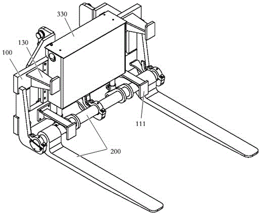 Novel large-tonnage forklift environmental sanitation accessory