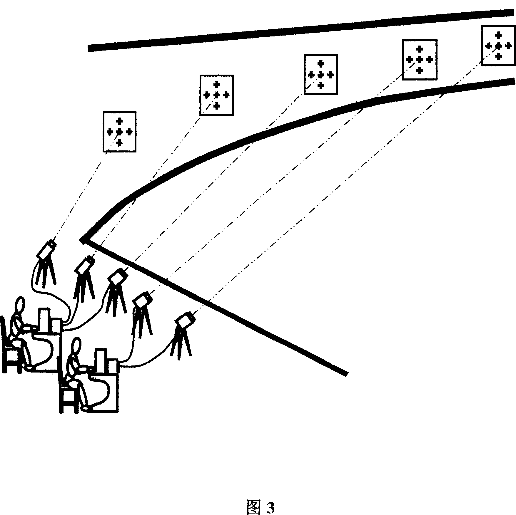 Small-displacement measuring method in long-distance plane