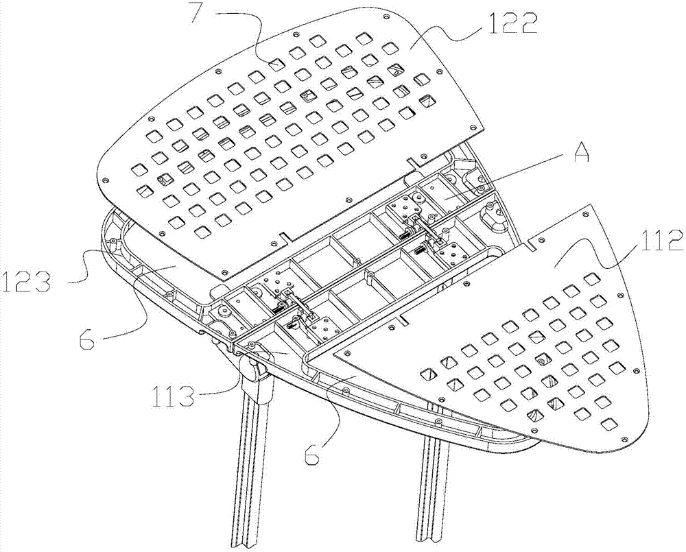 Foldable ironing board assembly and ironing device