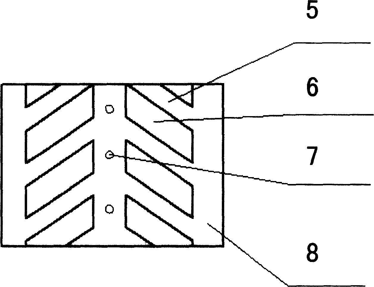 Mixed type helical groove dynamical and static pressure gas composite cylindrical bearing