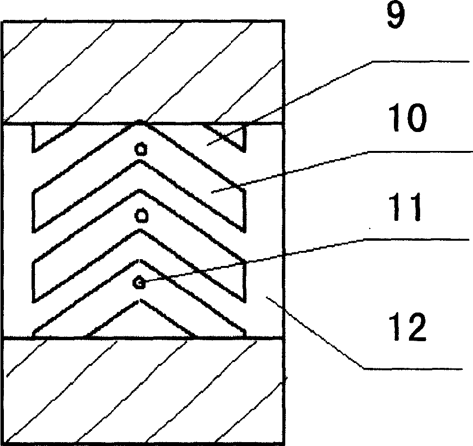 Mixed type helical groove dynamical and static pressure gas composite cylindrical bearing