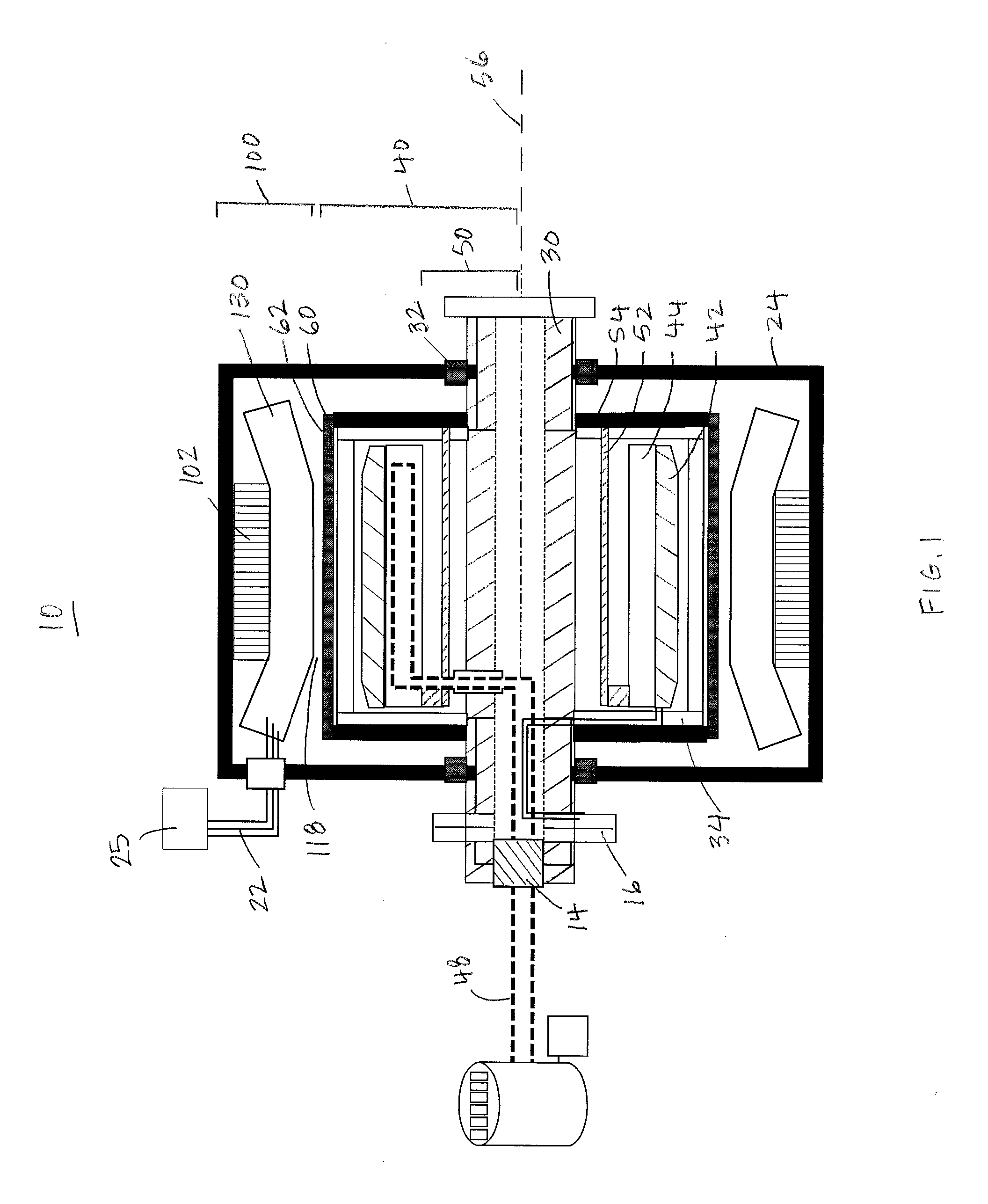 Generator with ferromagnetic teeth