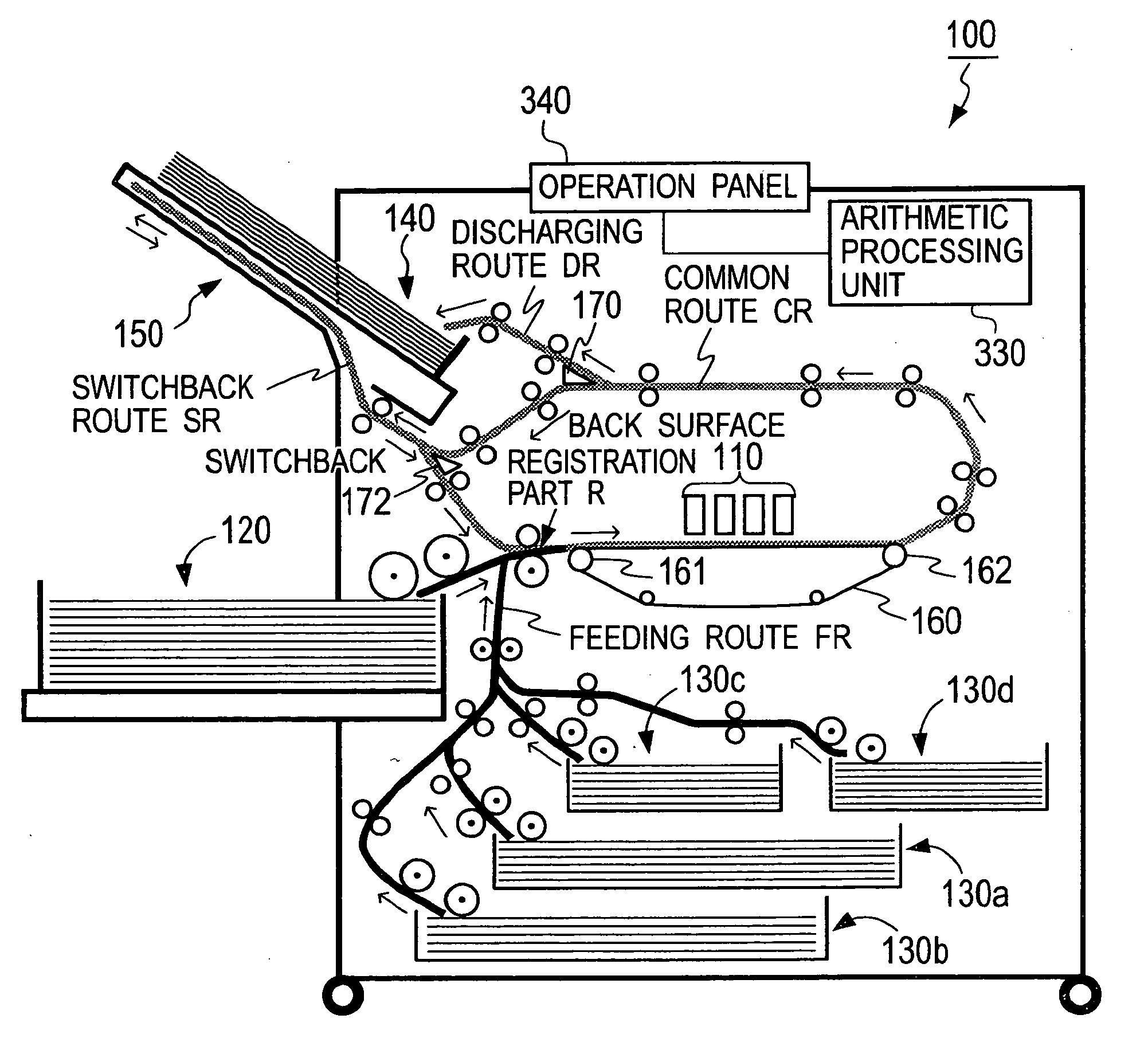 Transfer control mechanism for printer and transfer control method