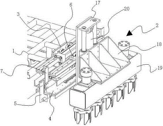 Front-installed soil-loosening operation head and operation method thereof