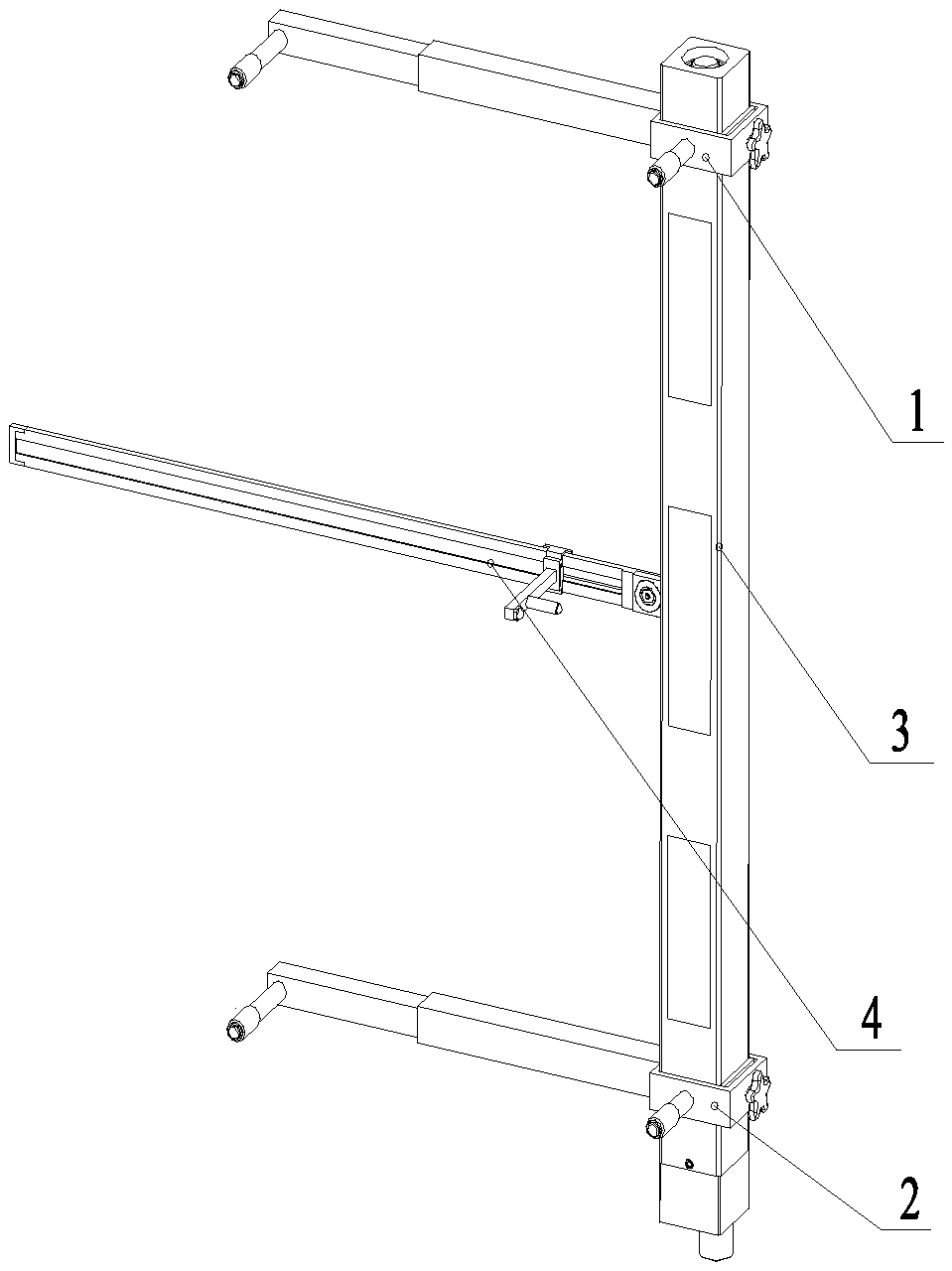 Semi-contact curved surface three-dimensional size measuring device and measuring method thereof