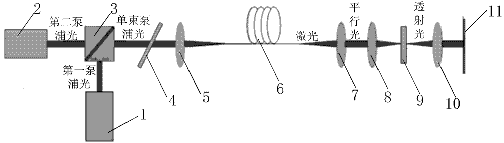 Dual-wavelength Q-switched pulse fiber laser