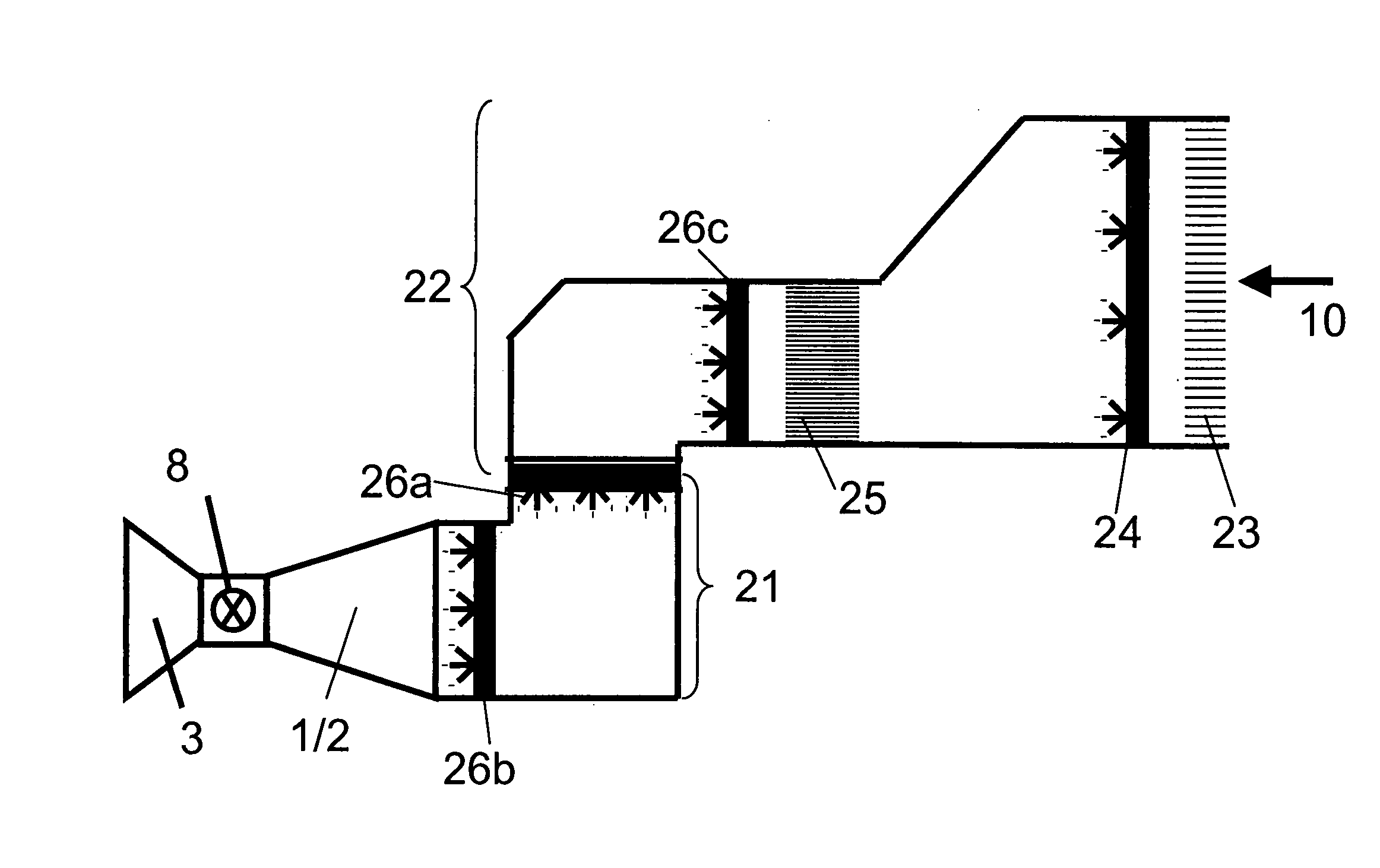 Intake silencer for gas turbines