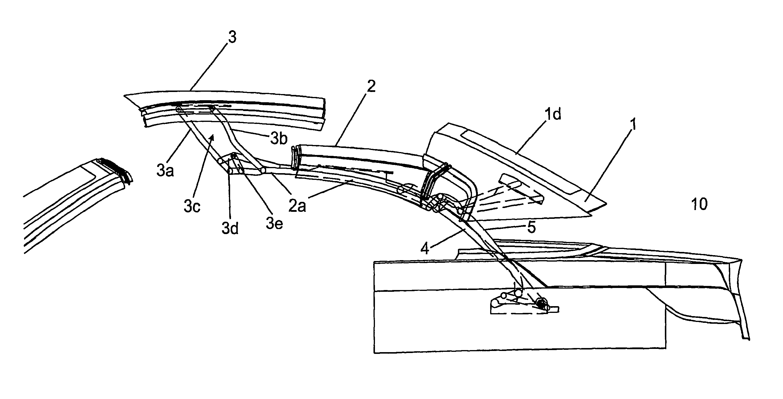 Folding top for a cabriolet vehicle