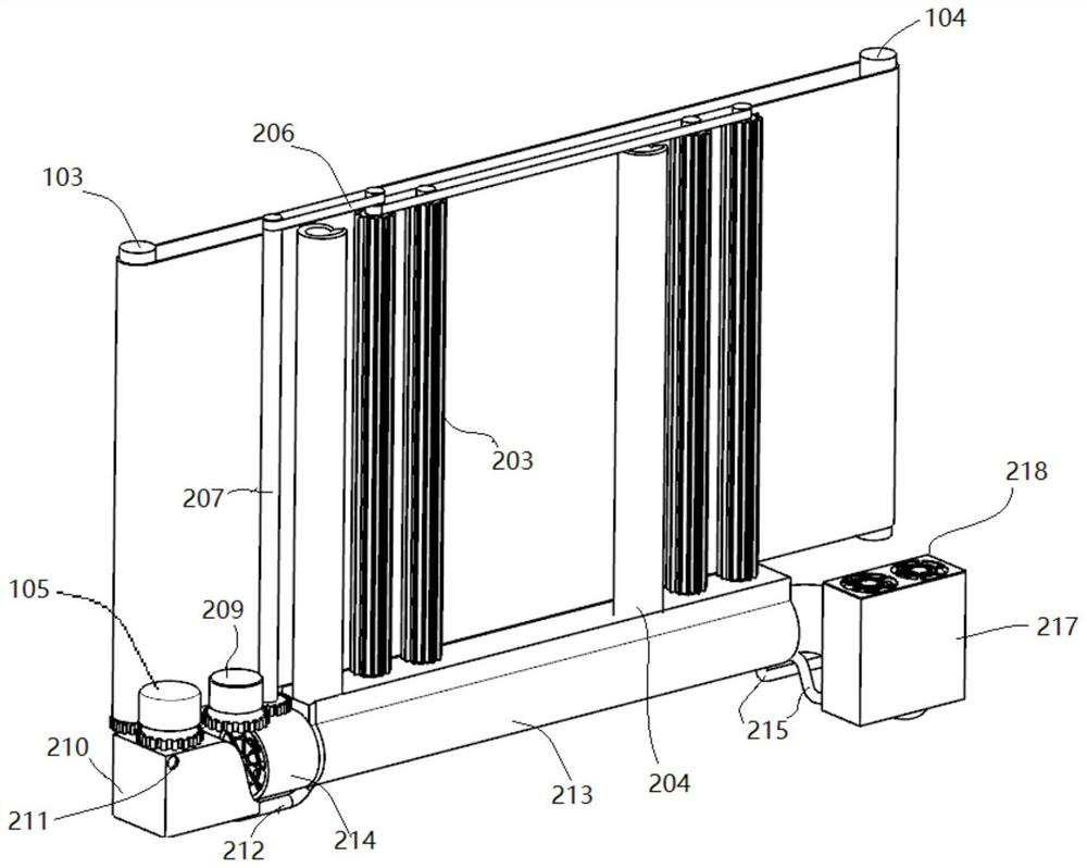 A teaching method for storing blackboards with automatic dust removal