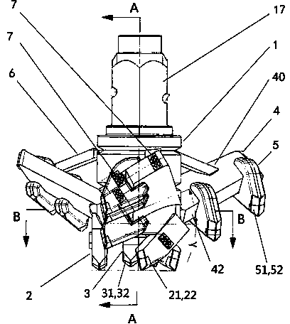 Drill bit suitable for hard sandy soil