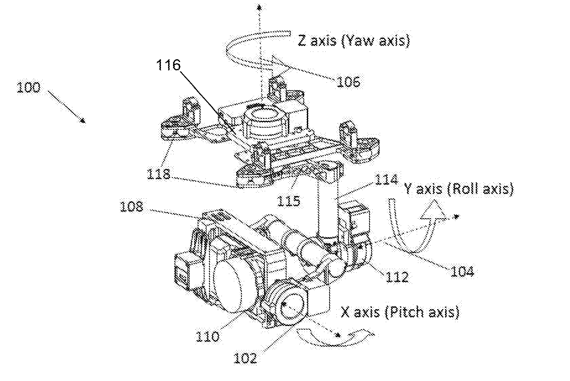 Carrier having non-orthogonal axes