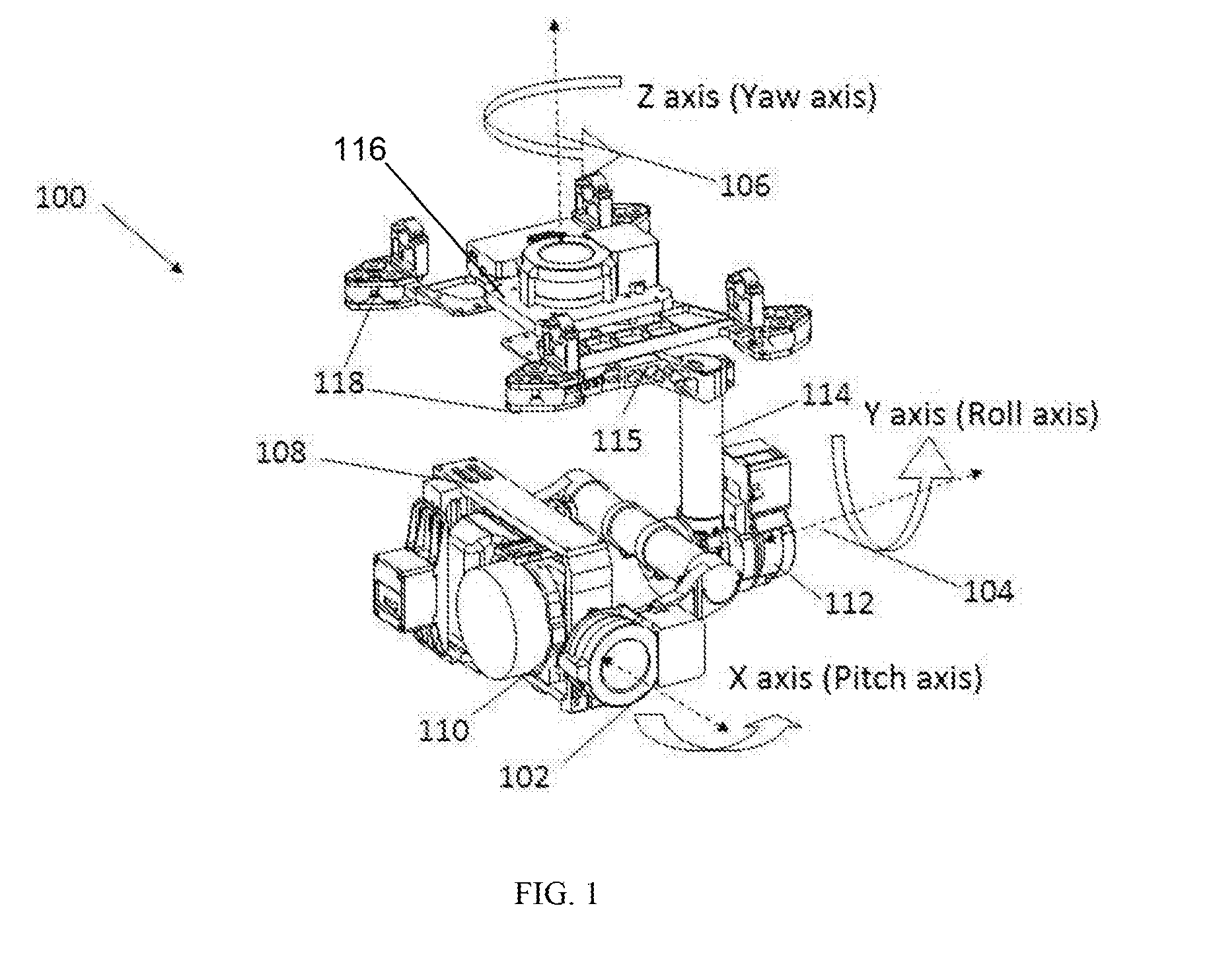 Carrier having non-orthogonal axes