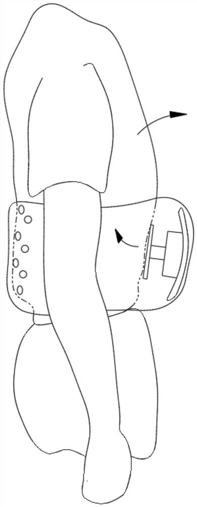 Abdominal respiration auxiliary equipment