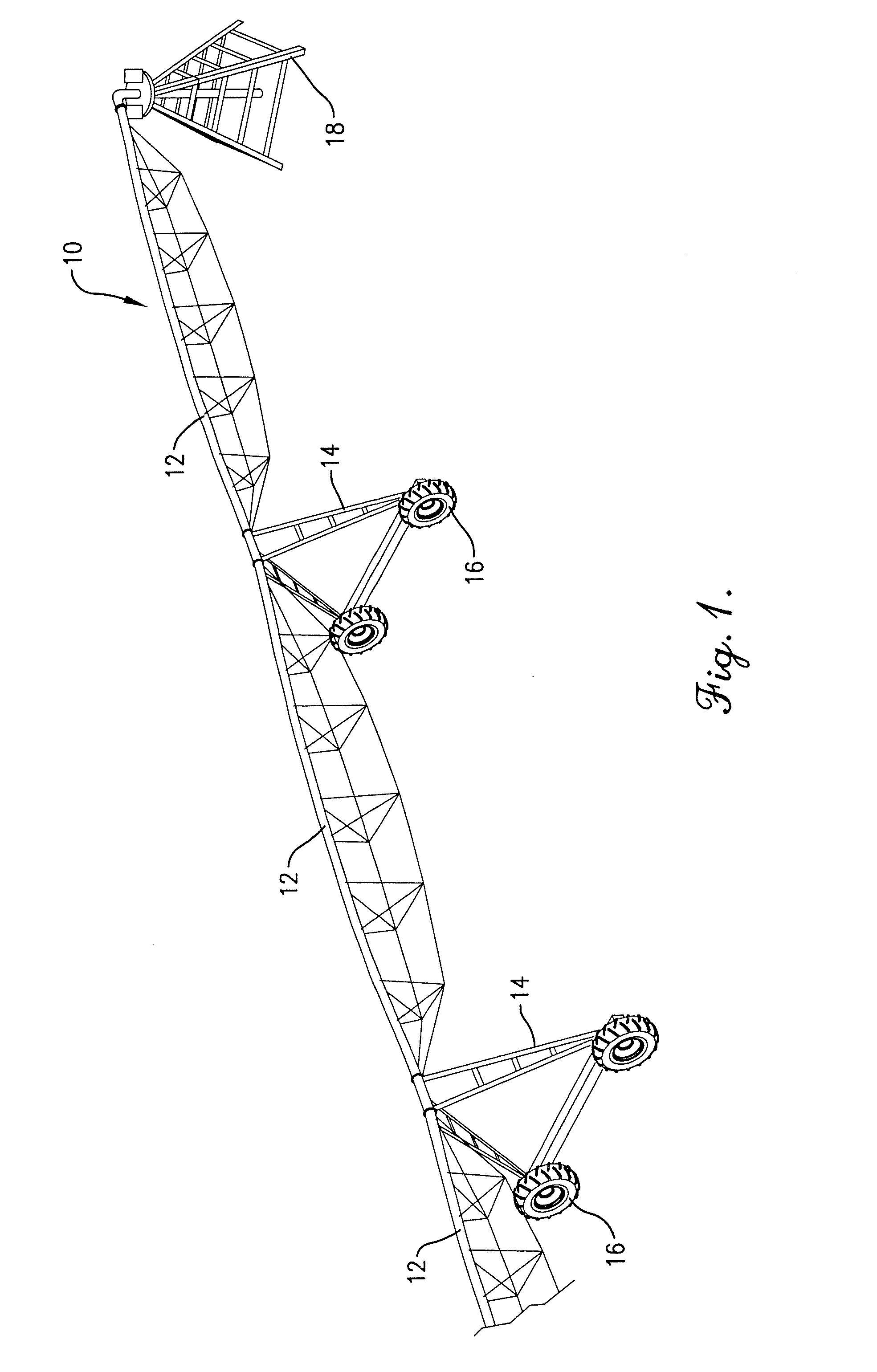 Volume Displacement System for Irrigation Span