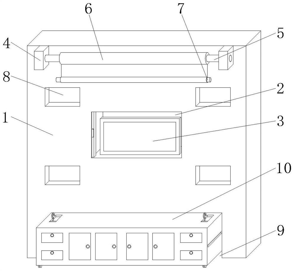 Indoor design assembled film and television wall