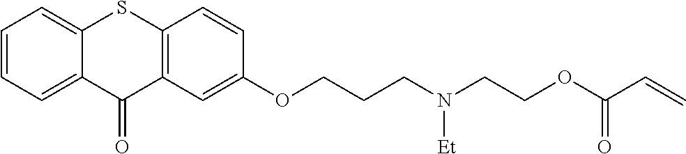 Radiation curable compositions for food packaging