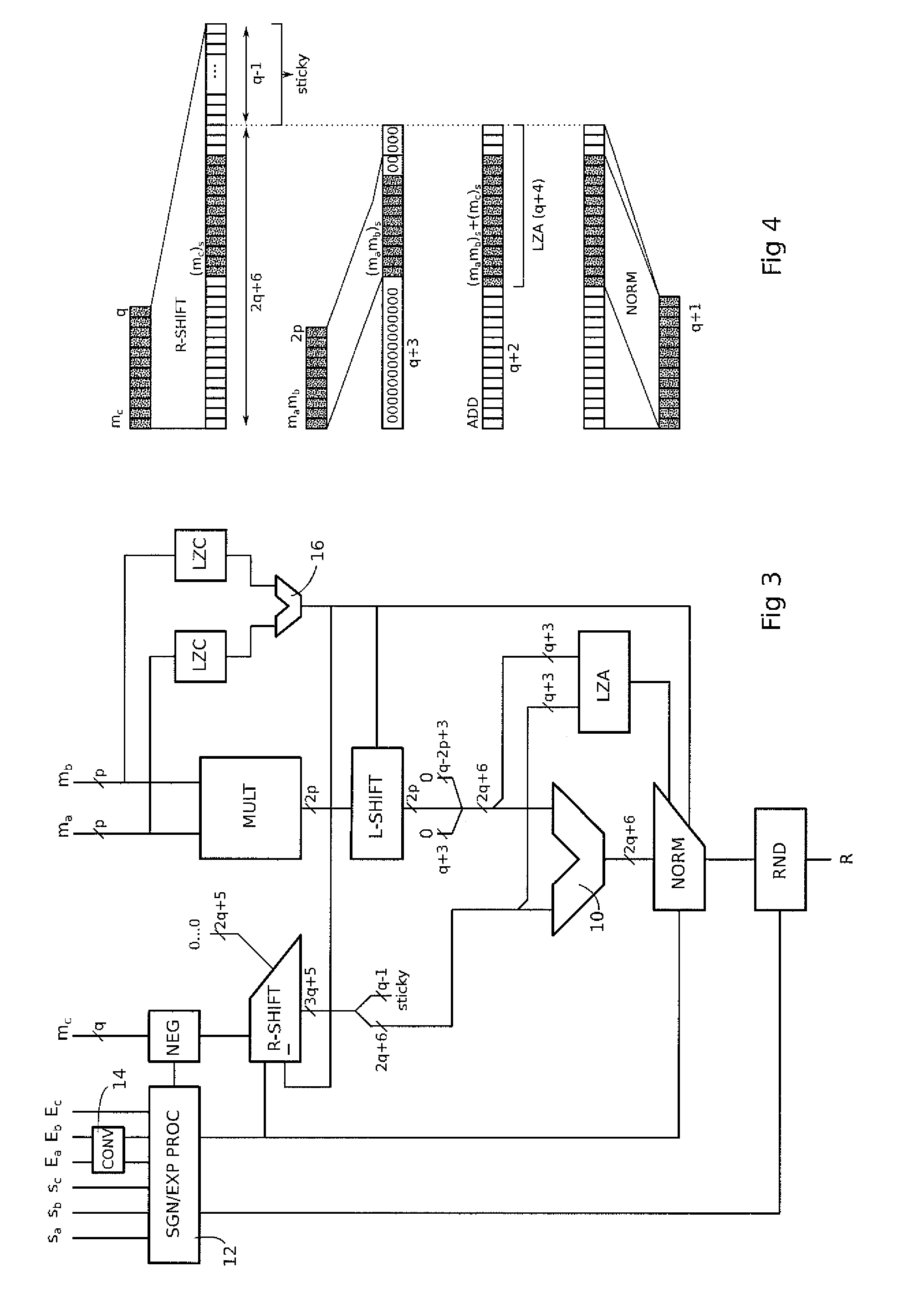 Mixed precision fused multiply-add operator