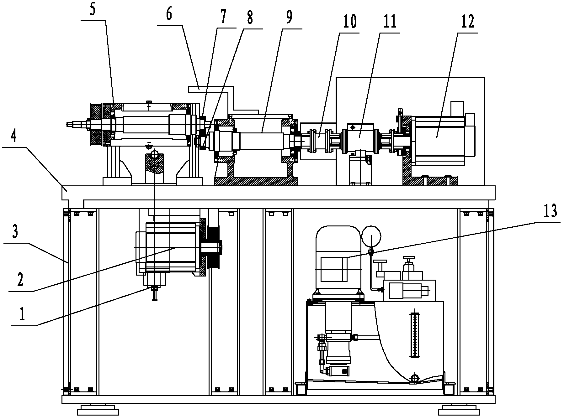 Contact fatigue life prediction testing machine