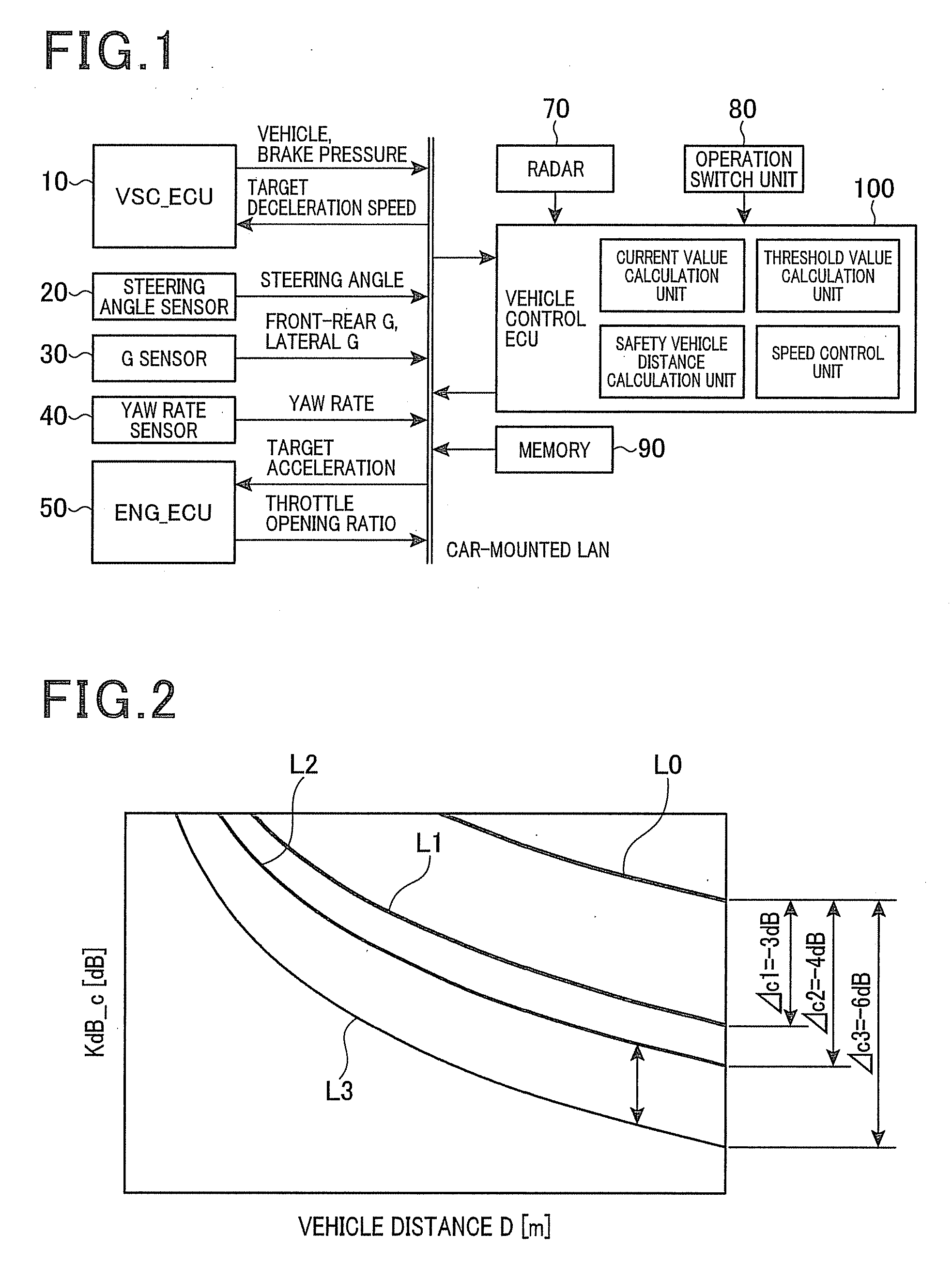 Device for executing preceding vehicle following driving control