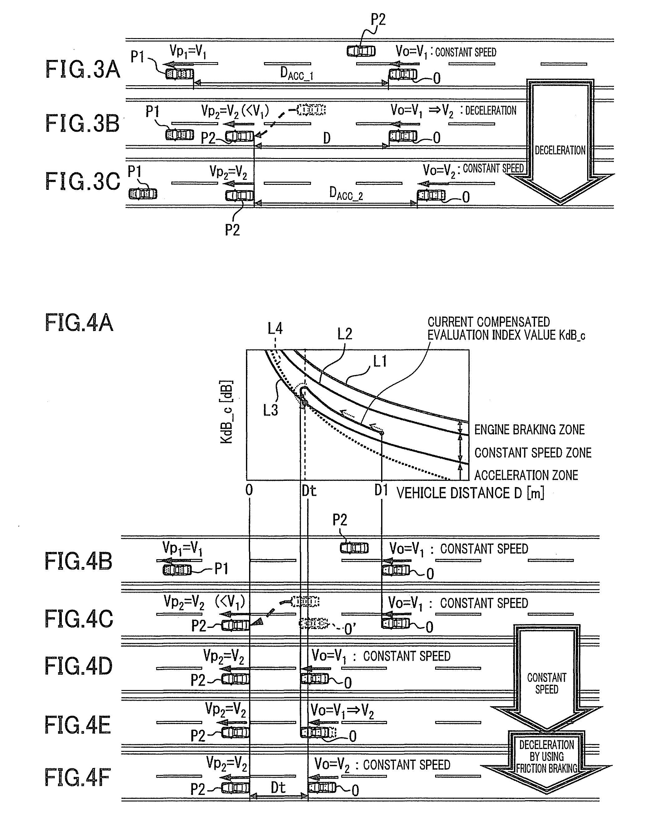 Device for executing preceding vehicle following driving control