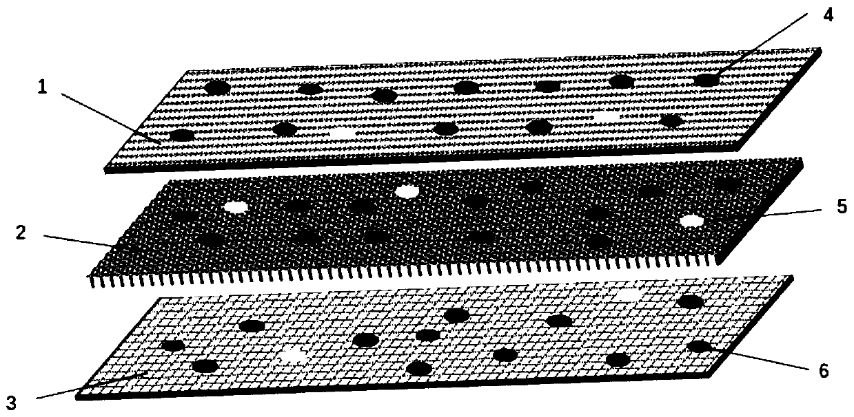 Non-dissolution type long-acting antibacterial protective non-woven fabric and preparation method and application thereof