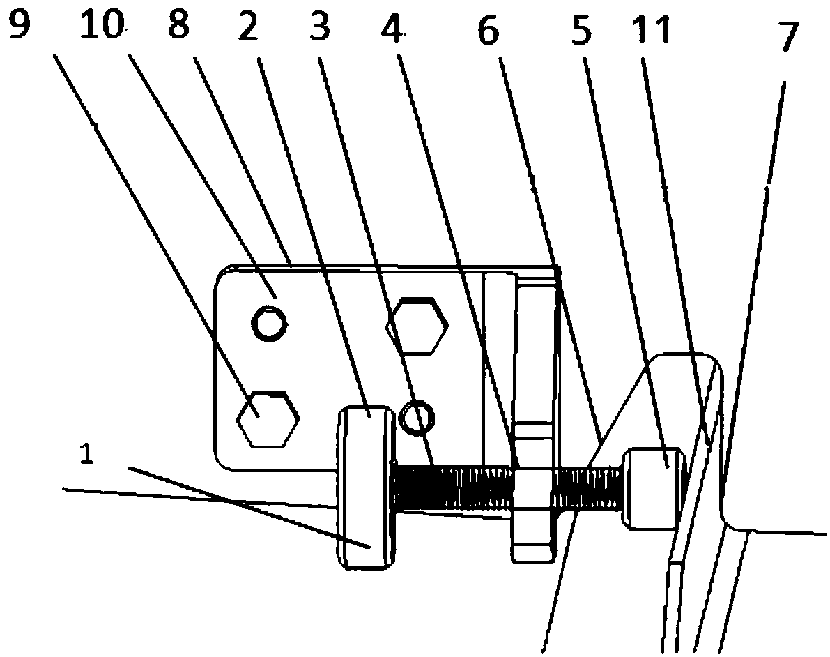 Detachable and adjustable long truss clamping and positioning device and positioning method