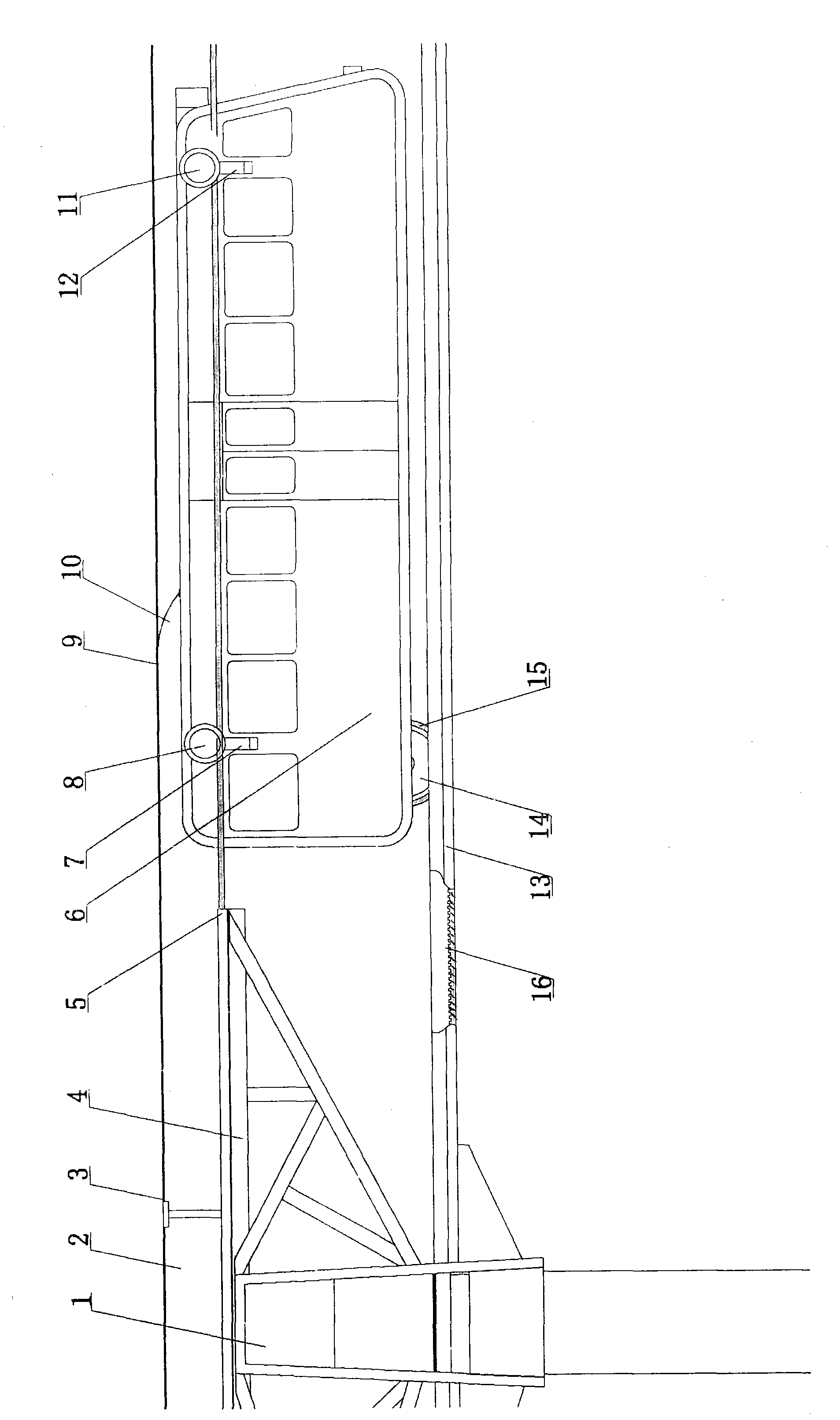 Cable-suspended type rail locomotive