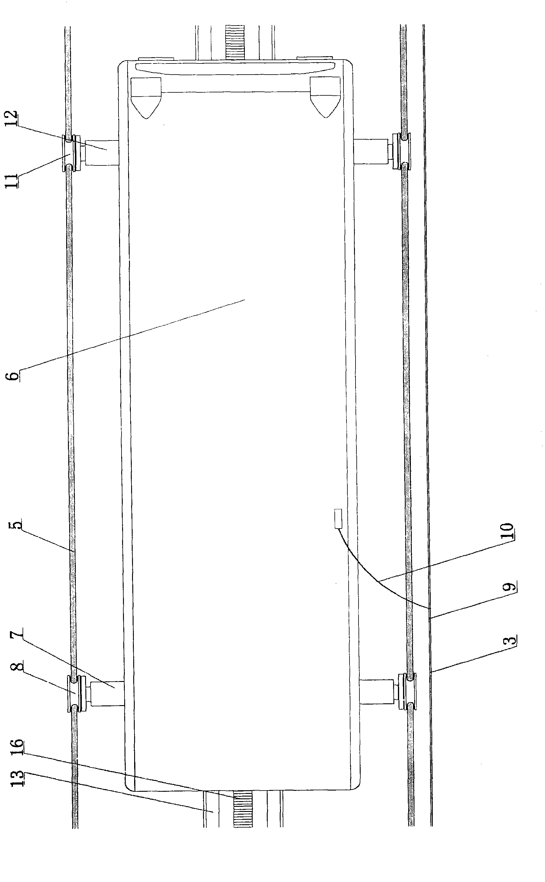 Cable-suspended type rail locomotive