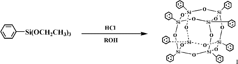 Preparation method of cage poly (phenylsilsequioxane)