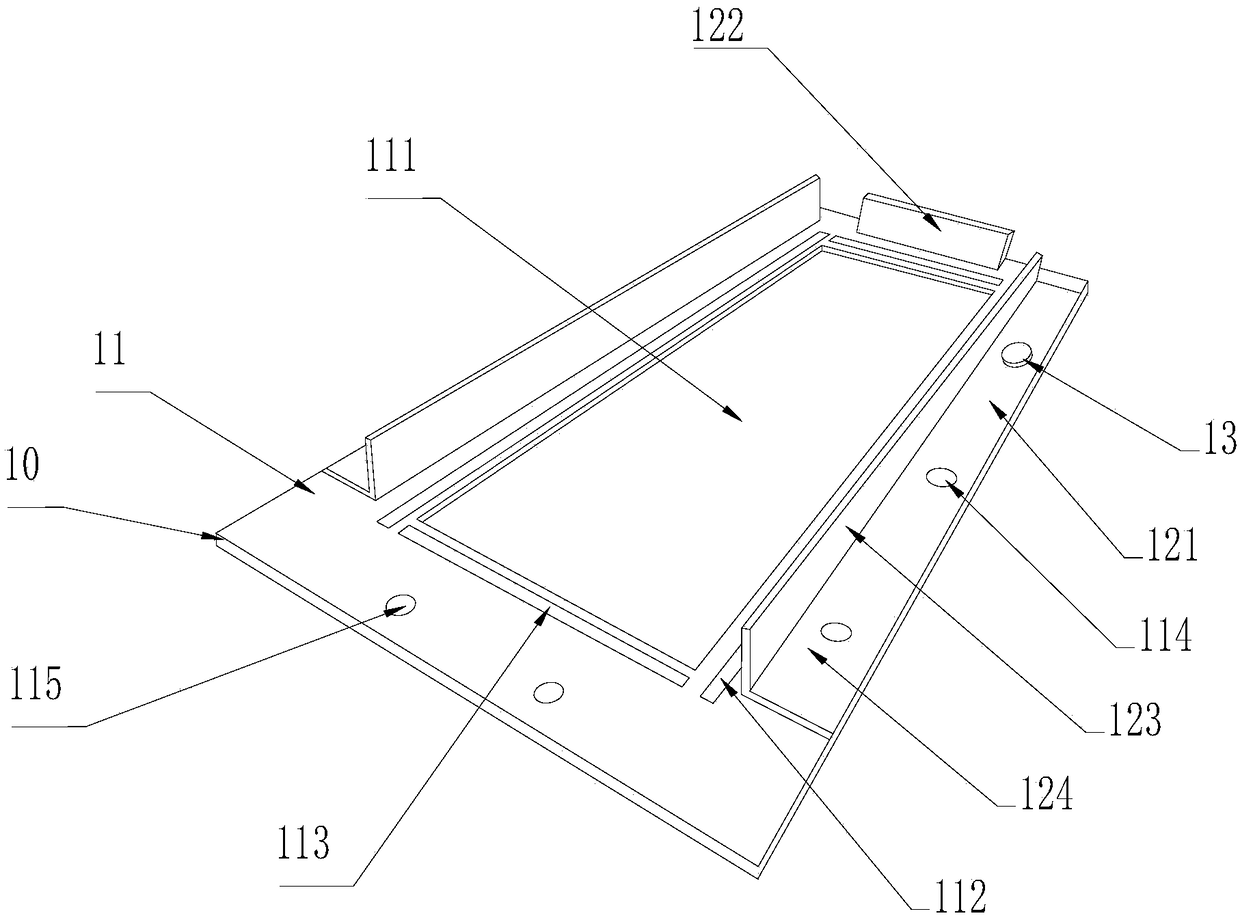 Auxiliary marking tool used for glass base plate grinding workbench