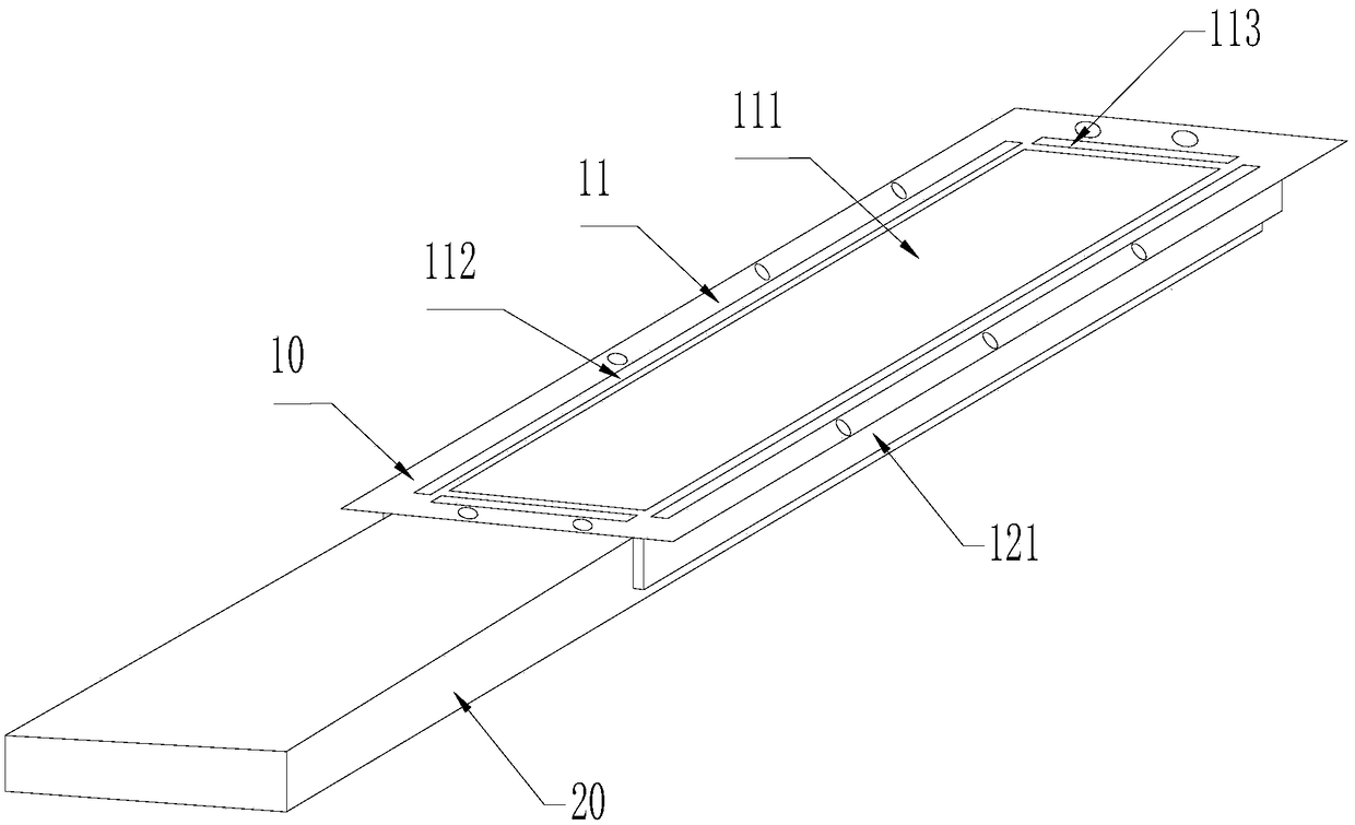 Auxiliary marking tool used for glass base plate grinding workbench