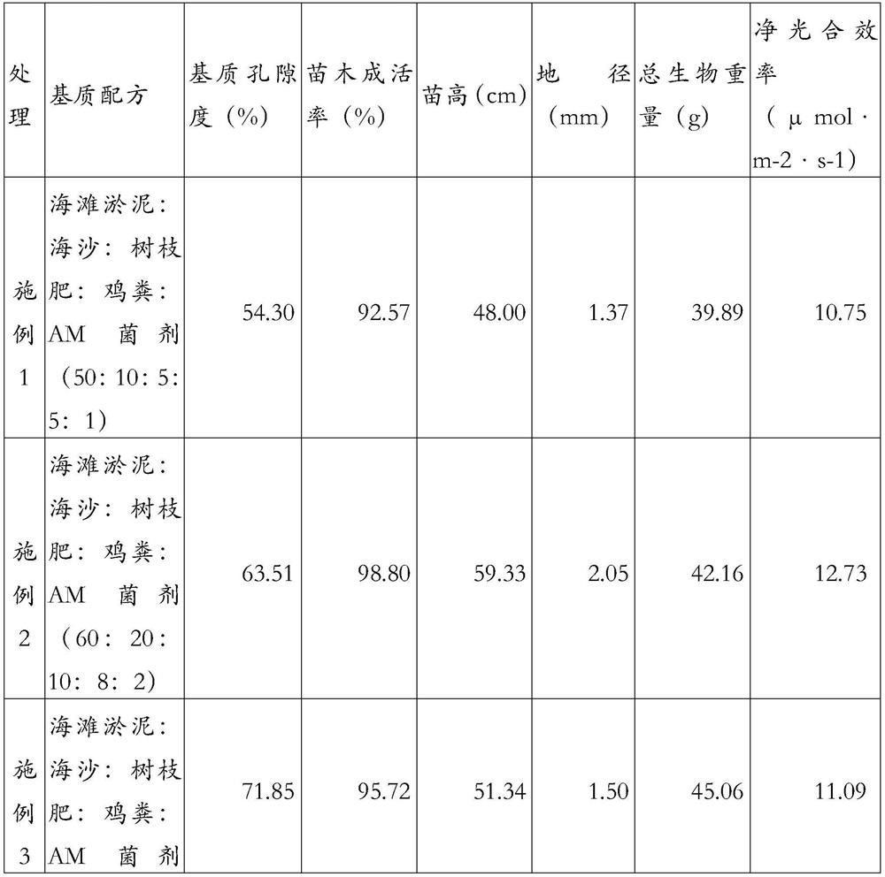 Mangrove plant seedling raising substrate and seedling raising method