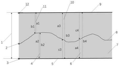 Method for detecting coal seam thickness information by using borehole radar multiples