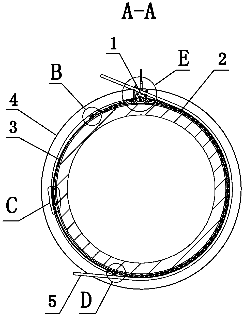 Rope supporting machine