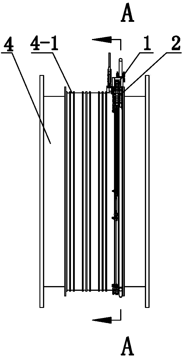 Rope supporting machine