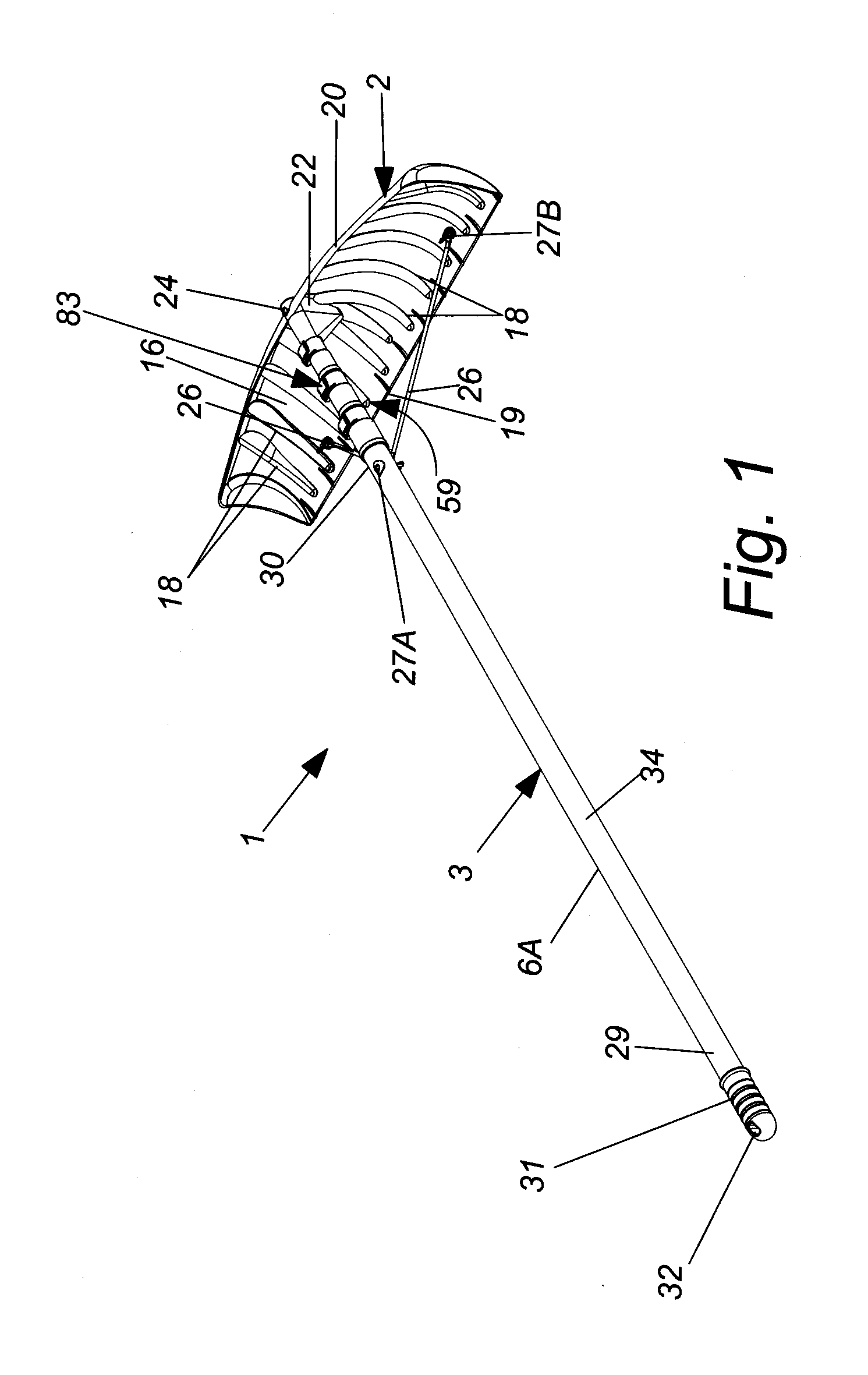 Snow rake with telescoping pole