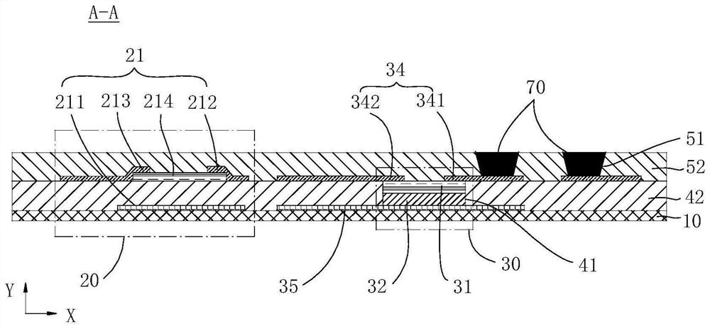 Driving backplane, light-emitting panel, display device, and molding method