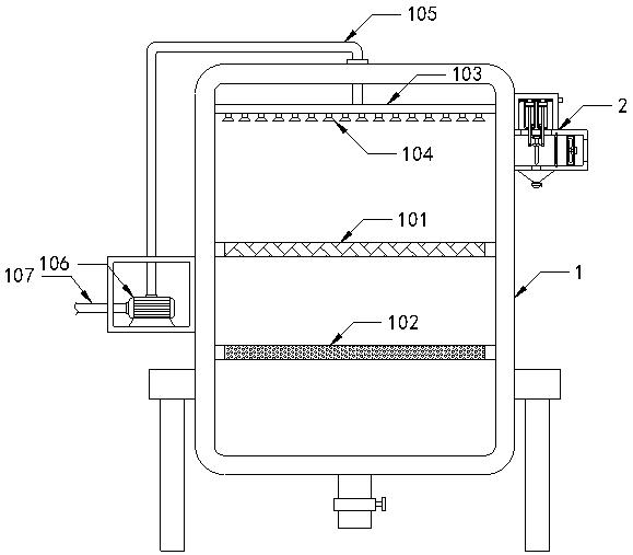 Efficient sewage purification device for drainage ditch pond in ecological irrigation area